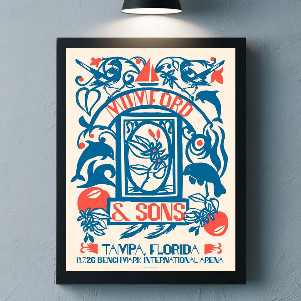 Mumford And Sons Tampa Florida 2026 Event Poster Mumford And Sons Merch Rock Fan Gifts