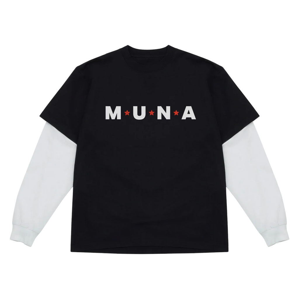 Muna Merch 2026 Star Dancer Twofer Long Sleeve Shirt Present For Pop Band Fans - Kdjoy Muna Merch 2026 Star Dancer Twofer Long Sleeve Shirt Present For Pop Band Fans - Kdjoy