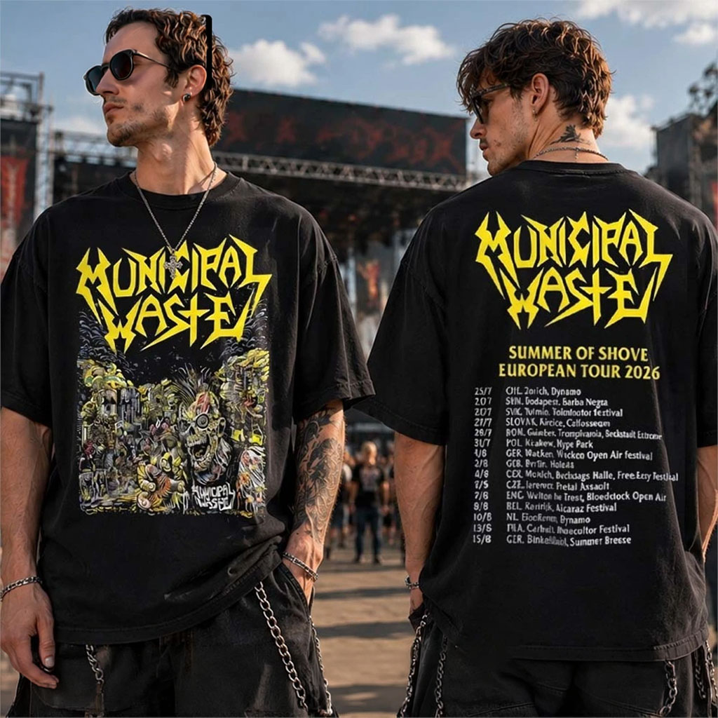 Municipal Waste Summer Of Shove European Tour 2026 Tour Dates Shirt Municipal Waste Merch - Kdjoy Municipal Waste Summer Of Shove European Tour 2026 Tour Dates Shirt Municipal Waste Merch - Kdjoy