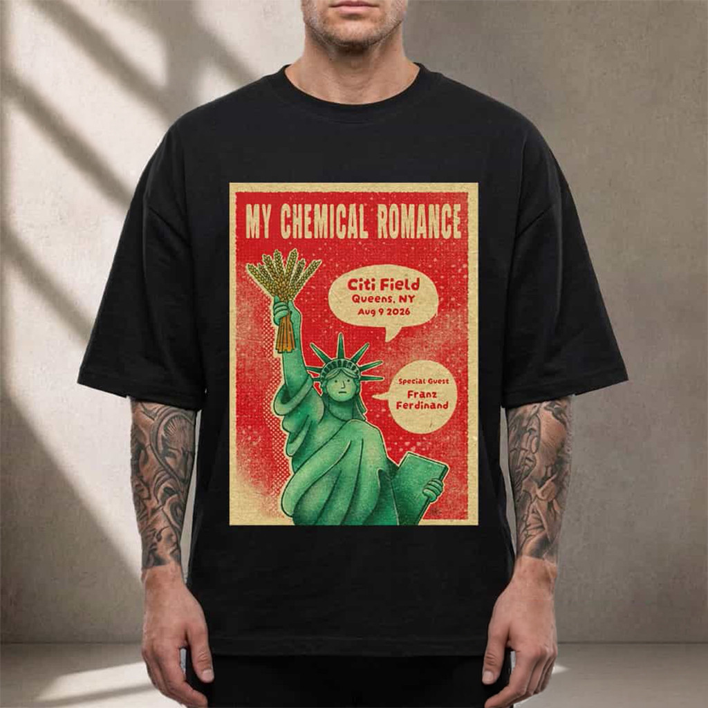 My Chemical Romance Event Poster 2026 T-Shirt Queens New York Shirt MCR Merch Gift For Fans - Kdjoy