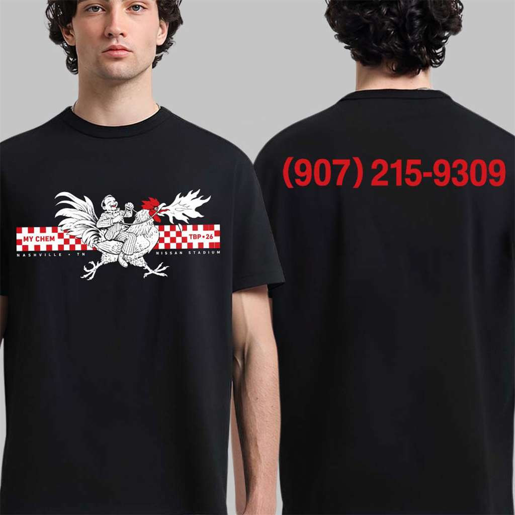 My Chemical Romance Merch Nashville Tennessee 2026 Shirt Man Riding Cock T-Shirt Fan Gear - Kdjoy