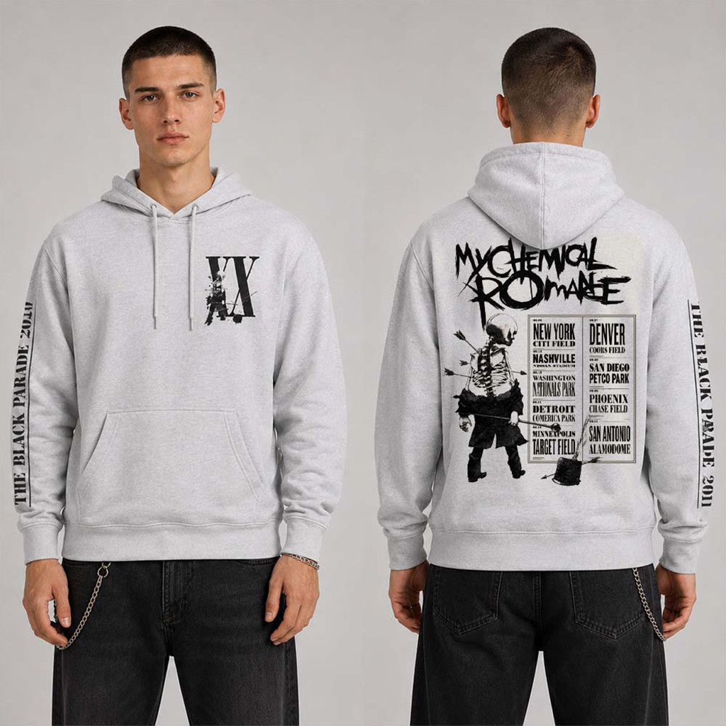 My Chemical Romance Merch The Black Parade 2026 North America Tour 20th XX Hoodie Fan Gifts - Kdjoy