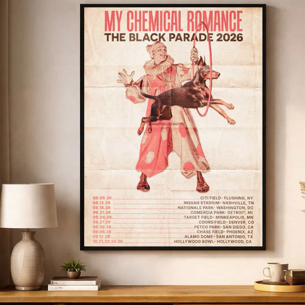 My Chemical Romance Merch The Black Parade 2026 Schedule Tour Poster Decor Gift - Kdjoy