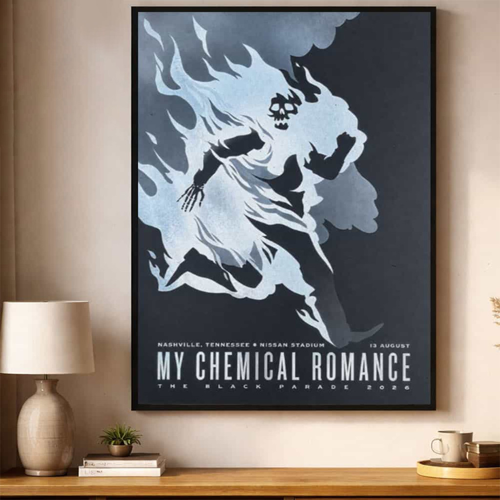 My Chemical Romance Merch The Black Parade 2026 Tour Nashville TN Event Poster Wall Decor - Kdjoy