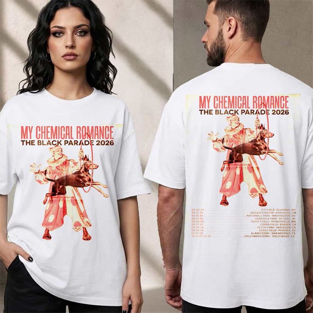 My Chemical Romance Merch The Black Parade 2026 Tour Schedule T-Shirt Birthday Gift - Kdjoy