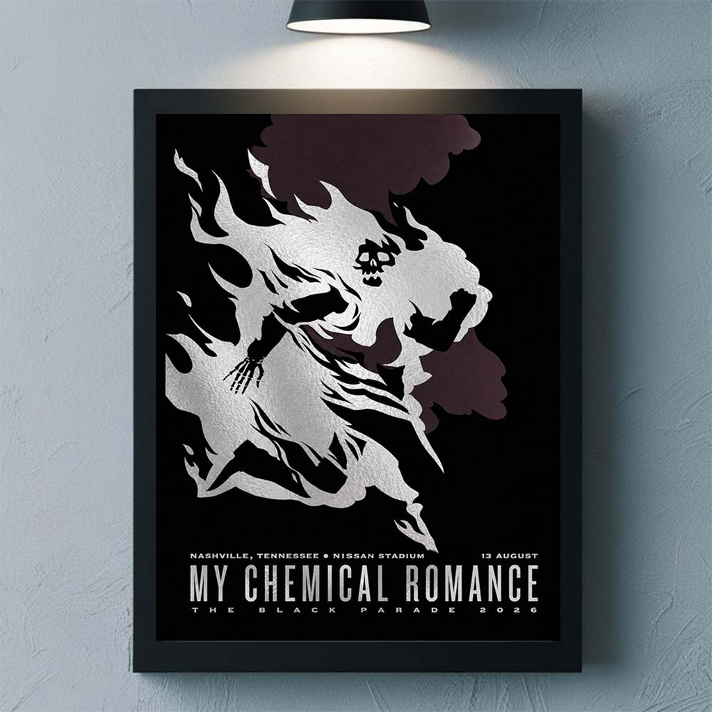 My Chemical Romance Nashville Tennessee 2026 Event Poster The Black Parade Tour Merch Wall Art - Kdjoy