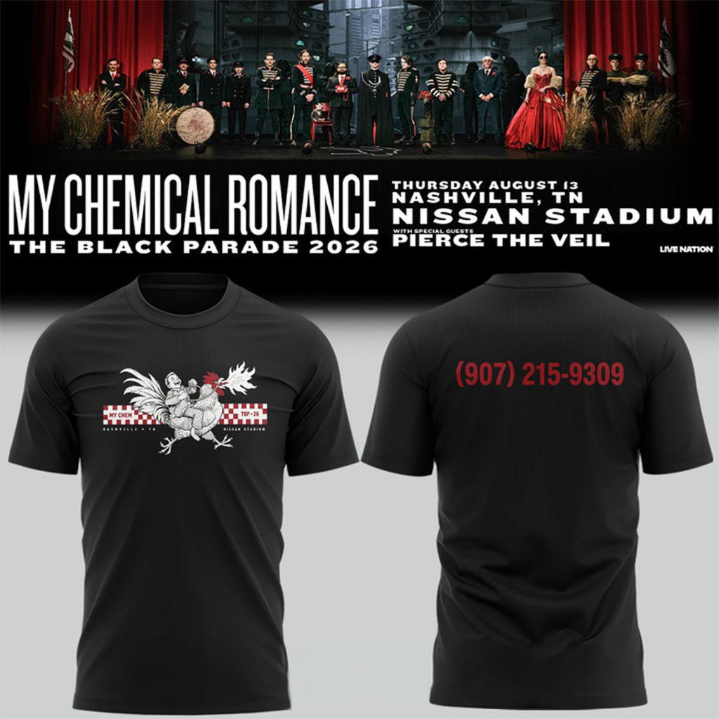 My Chemical Romance The Black Parade 2026 Nashville TN Shirt MCR Merch Gift For Rock Fans - Kdjoy My Chemical Romance The Black Parade 2026 Nashville TN Shirt MCR Merch Gift For Rock Fans - Kdjoy