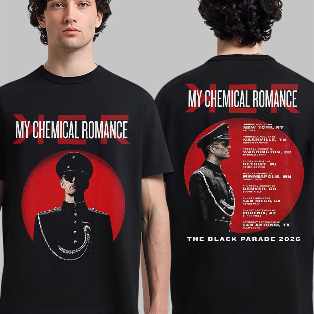 My Chemical Romance The Black Parade 2026 Tour Merch Grand Immortal Dictator T-Shirt MCR Merch - Kdjoy