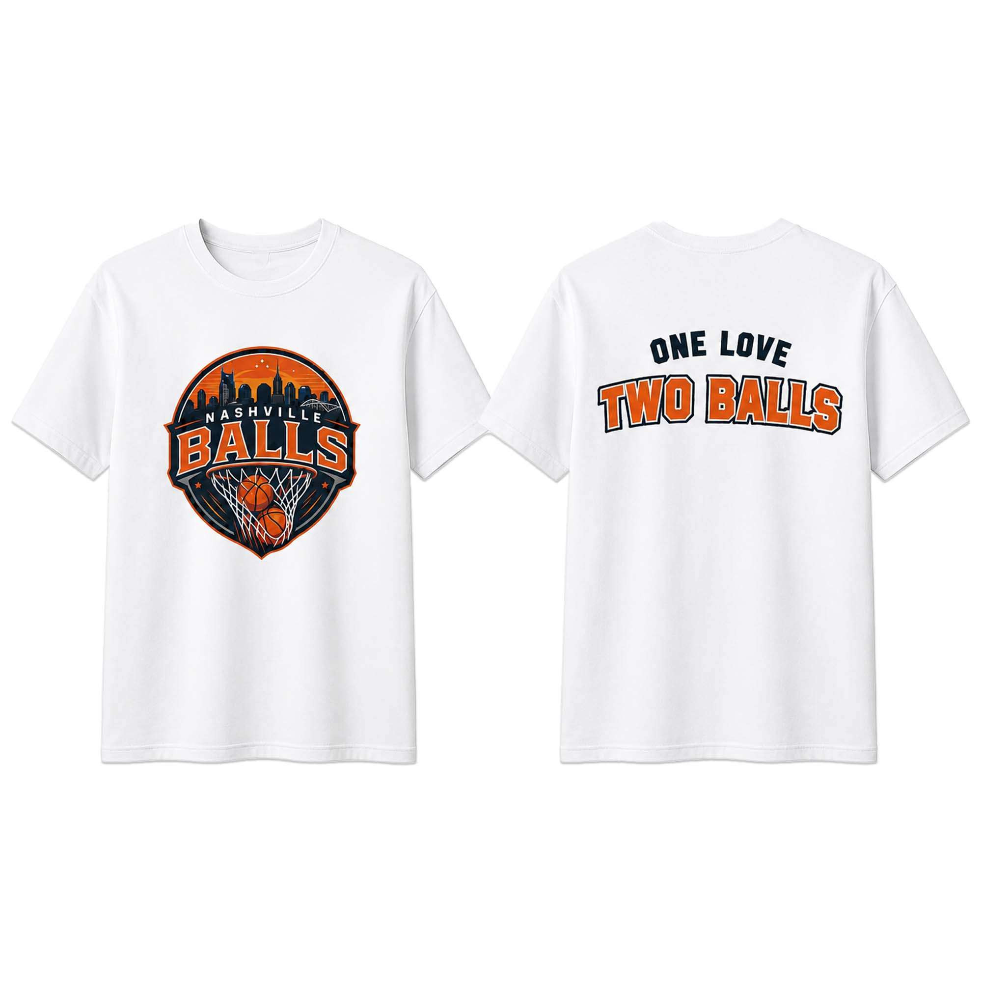 Nashville Balls One Love Two Balls Shirt Nashville Balls Merch Basketball Fan Gift Ideas - Kdjoy