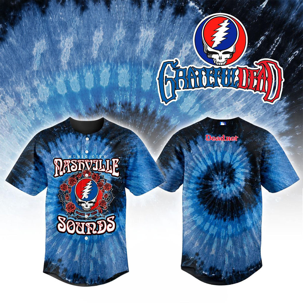 Nashville Sounds Grateful Dead Night Game 2026 Baseball Jersey Nashville Sounds Merch Fan Gifts
