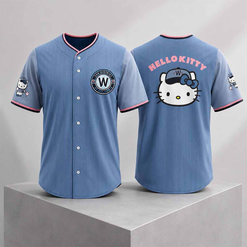 Nationals Hello Kitty Night Jersey 2026 Washington Nationals Merch Gifts For Baseball Fans