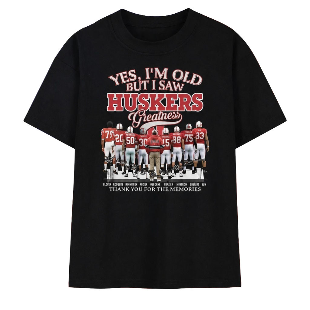 Nebraska Huskers Greatness Signatures Shirt Football Apparel Nebraska Huskers Fans Gifts - Kdjoy