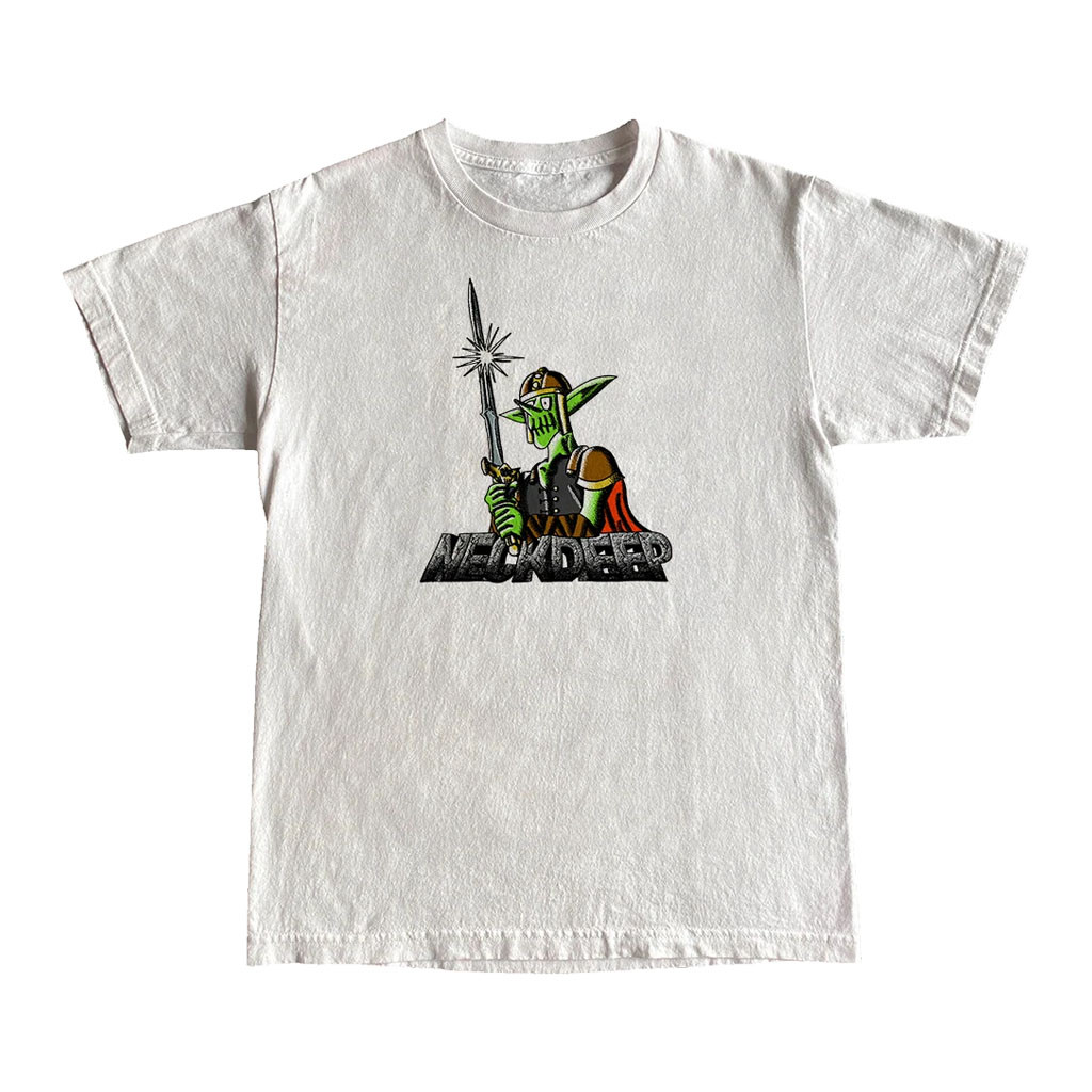 Neck Deep Merch 2026 Goblin Swordsman T-Shirt Music Related Gifts For Guys - Kdjoy Neck Deep Merch 2026 Goblin Swordsman T-Shirt Music Related Gifts For Guys - Kdjoy