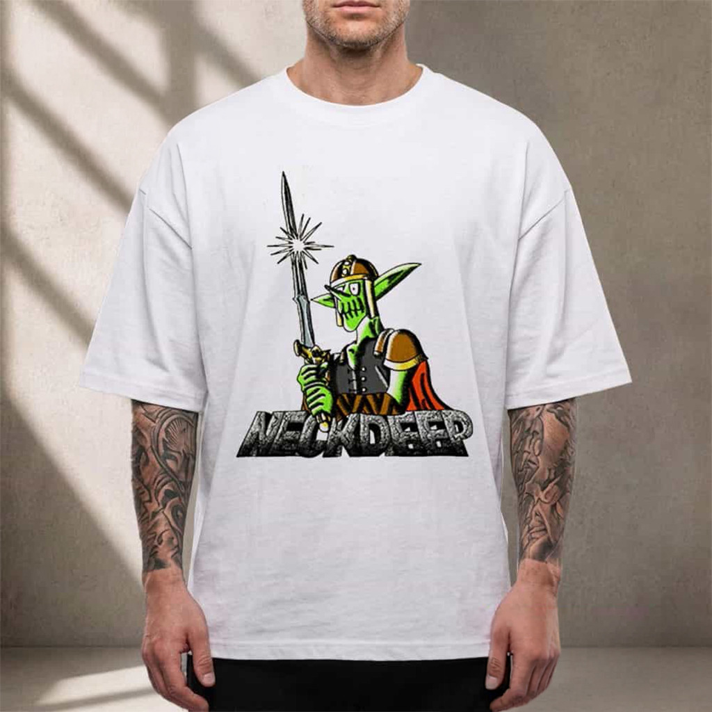 Neck Deep Merch Collection 2026 Goblin Swordsman T-Shirt Gifts For Pop Band Fan - Kdjoy