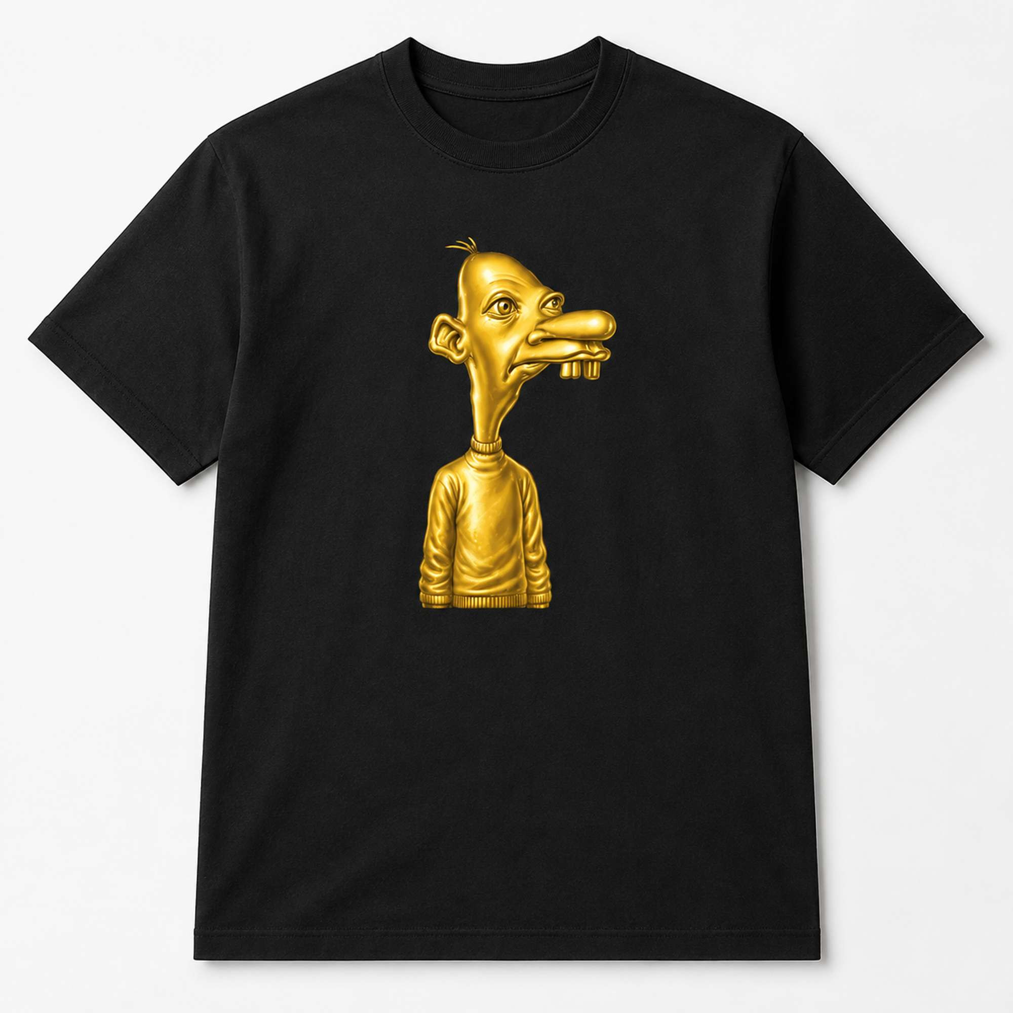 Neegy Manny Statue Gold Original Shirt Black Brainrot Meme T-Shirt Funny Gifts - Kdjoy