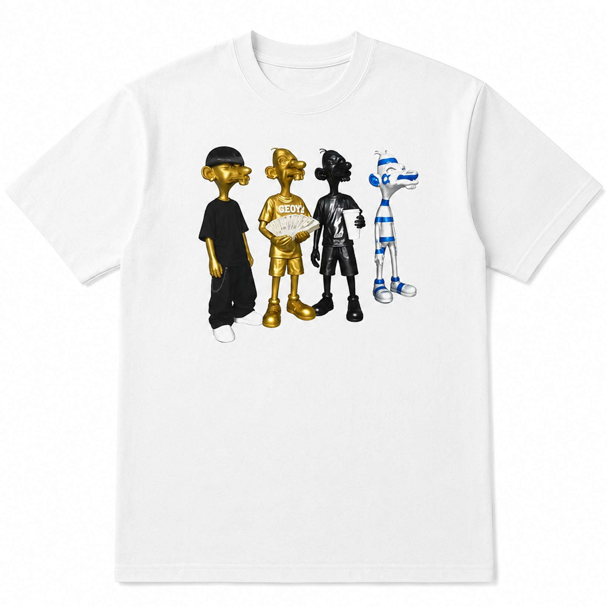 Neegy Squad Shirt Four Characters Group Meme T-Shirt Gift idea For Friends - Kdjoy