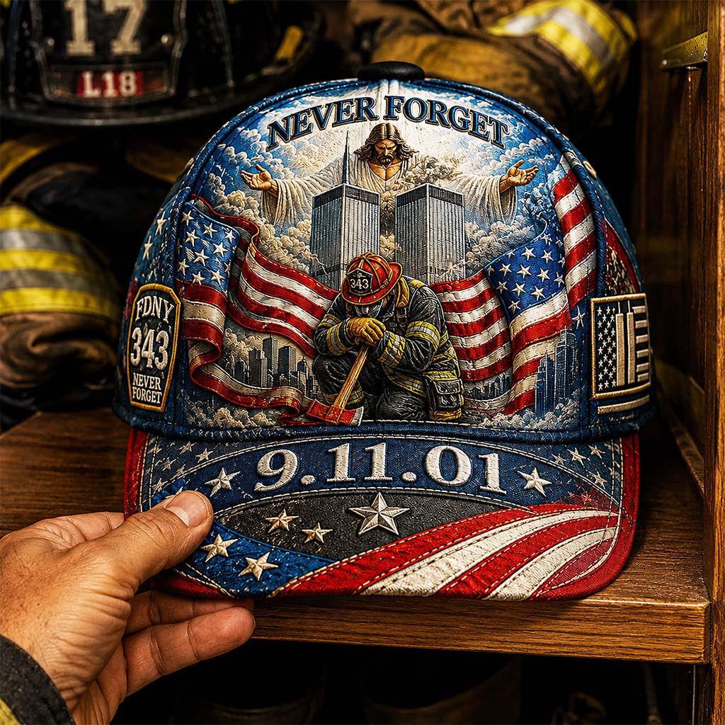 Never Forget 9 11 Hat God Blessed Our Fallen Firefighters Memorial Hat Patriotic Gifts - Kdjoy Never Forget 9 11 Hat God Blessed Our Fallen Firefighters Memorial Hat Patriotic Gifts - Kdjoy