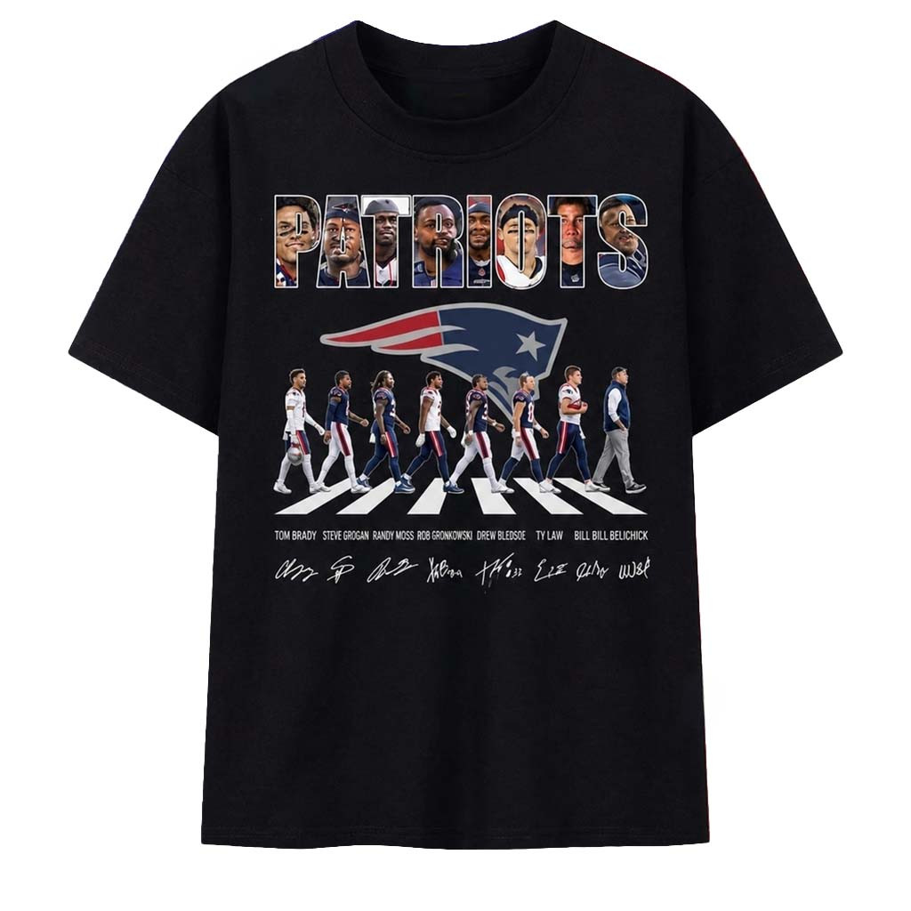 New England Patriots Abbey Road Legends Tom Brady Signatures 2026 T-Shirt NE Patriots Merch - Kdjoy