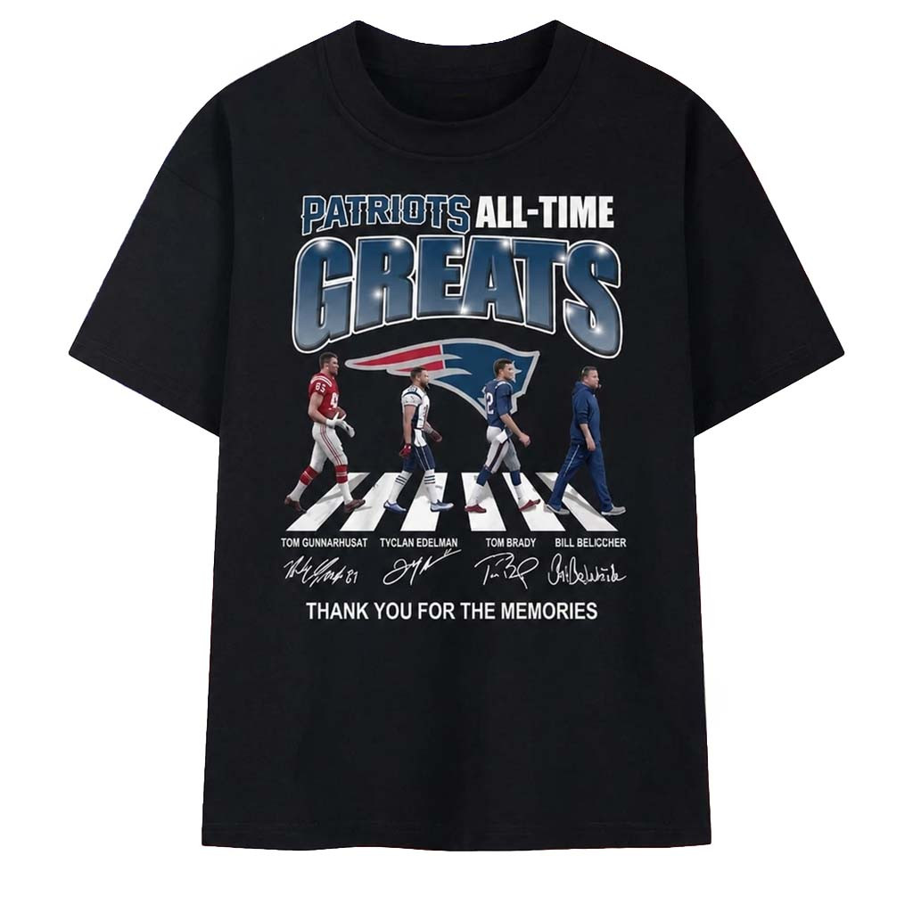 New England Patriots All Time Greats Abbey Road 2026 T-Shirt NE Patriots Merch Football Gifts - Kdjoy