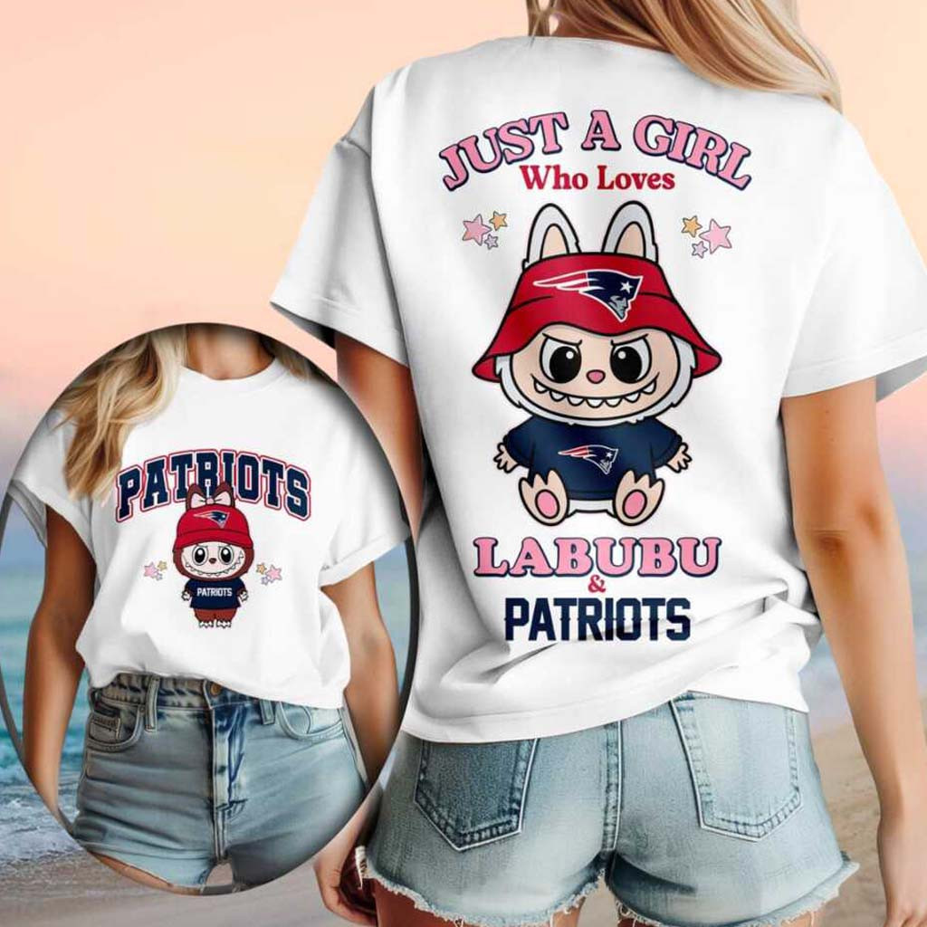 New England Patriots Labubu Mascot Just A Girl Who Loves Football T-Shirt NE Patriots Merch