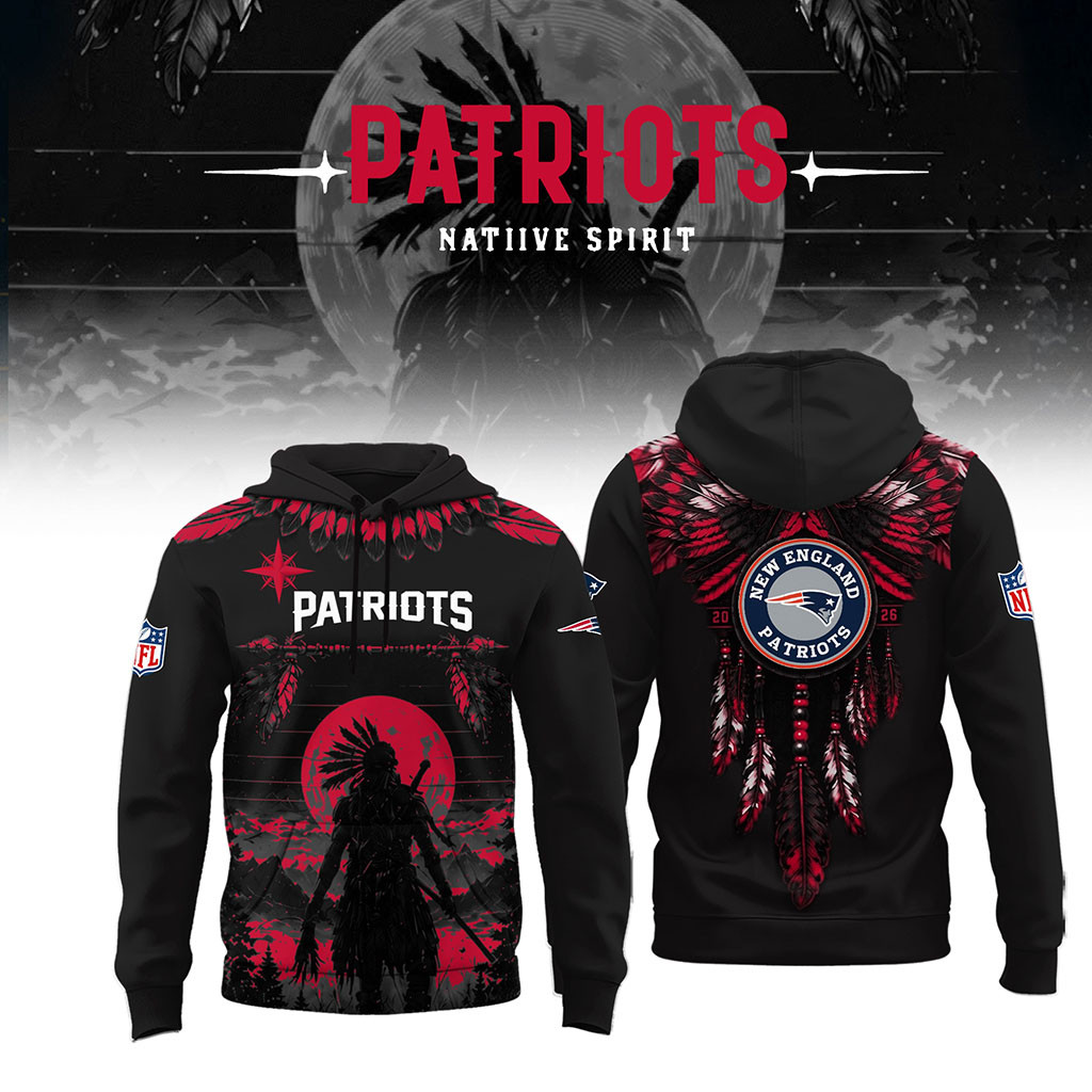 New England Patriots Native Spirit Heritage Hoodie 2026 NE Patriots Merch Gift For Football Fan - Kdjoy