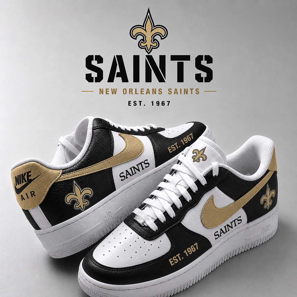 New Orleans Saints 2026 Shoes Game Day Sneakers NO Saints Merch Gift For Football Lover - Kdjoy