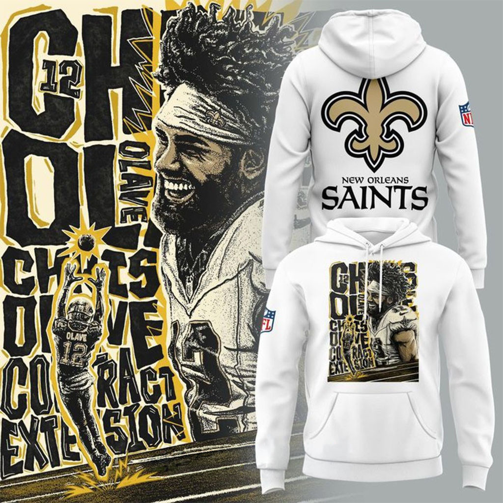 New Orleans Saints Chris Olave #12 Contract Extension Hoodie NO Saints Merch Gifts For Brother - Kdjoy New Orleans Saints Chris Olave #12 Contract Extension Hoodie NO Saints Merch Gifts For Brother - Kdjoy