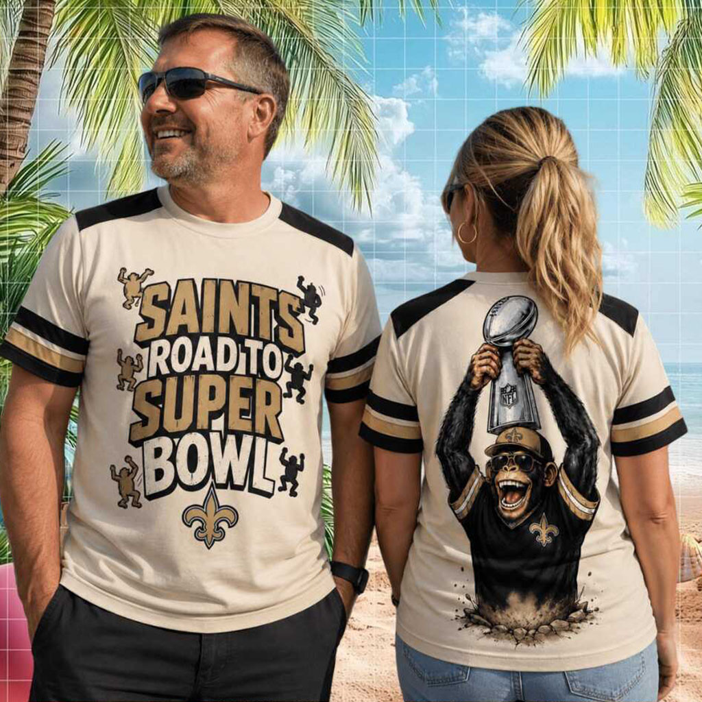 New Orleans Saints Mascot Road To Super Bowl T-Shirt Football Fan Apparel NO Saints Merch Gifts - Kdjoy