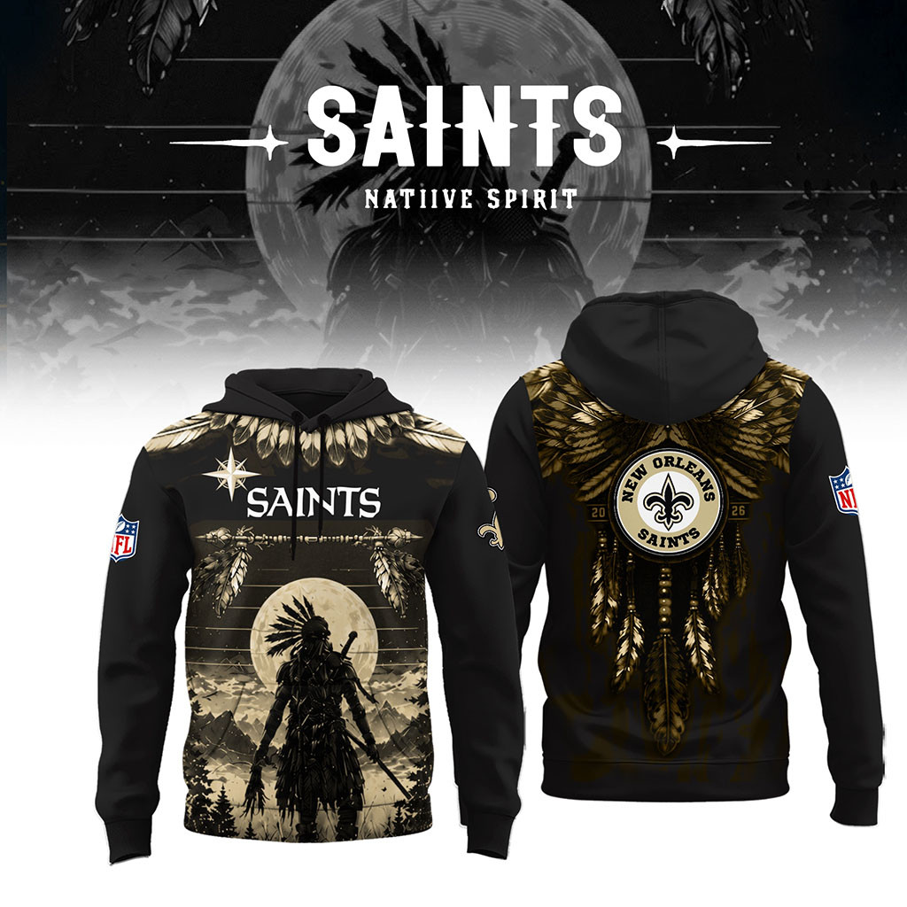 New Orleans Saints Native Spirit Heritage Hoodie 2026 NO Saints Merch Present For Football Fans - Kdjoy