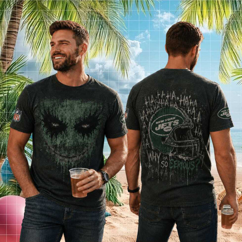 New York Football Joker Face Helmet Why So Serious Shirt NY Jets Merch Gift For Game Day - Kdjoy New York Football Joker Face Helmet Why So Serious Shirt NY Jets Merch Gift For Game Day - Kdjoy