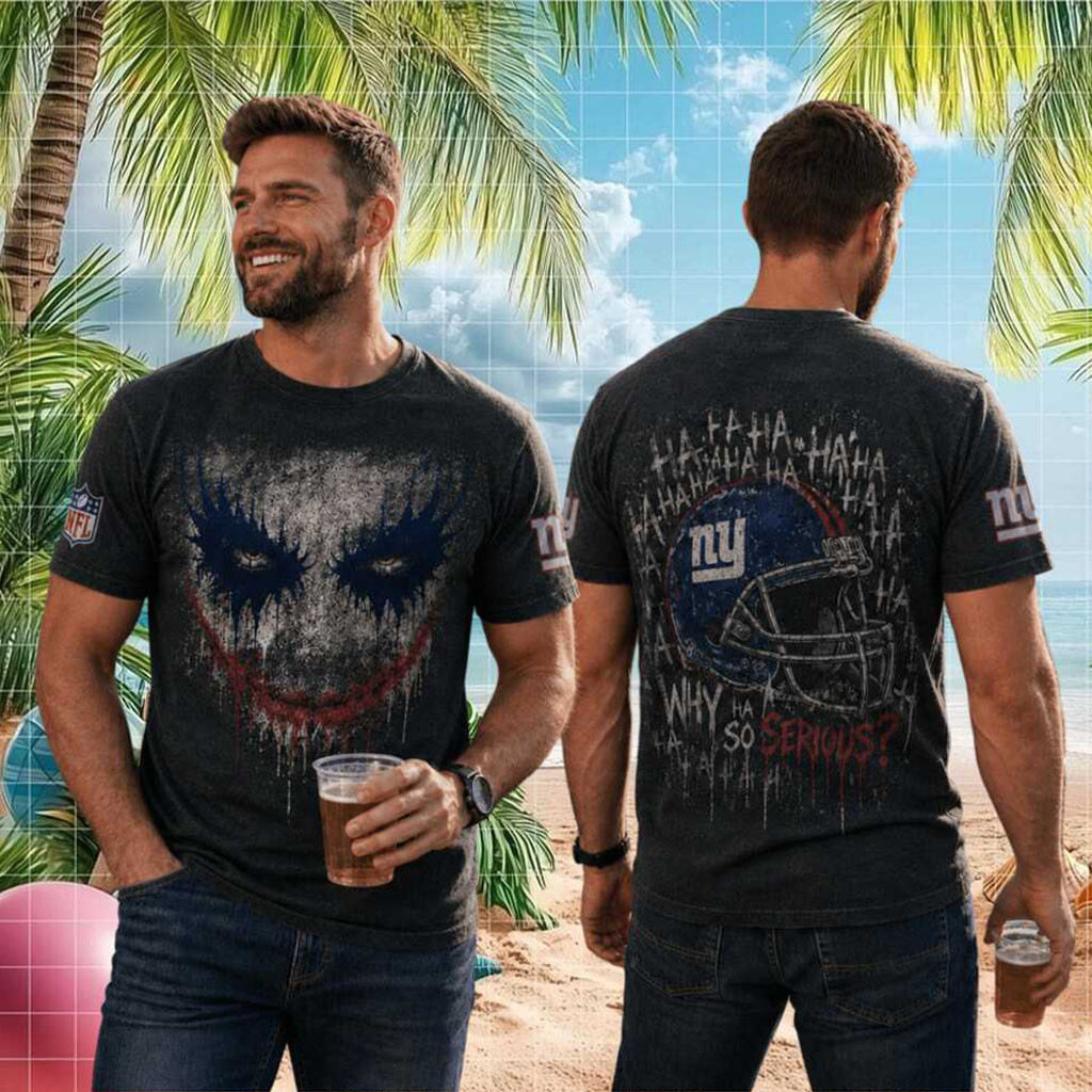 New York Giants Joker Helmet Why So Serious Shirt NY Giants Merch Present For Game Day - Kdjoy