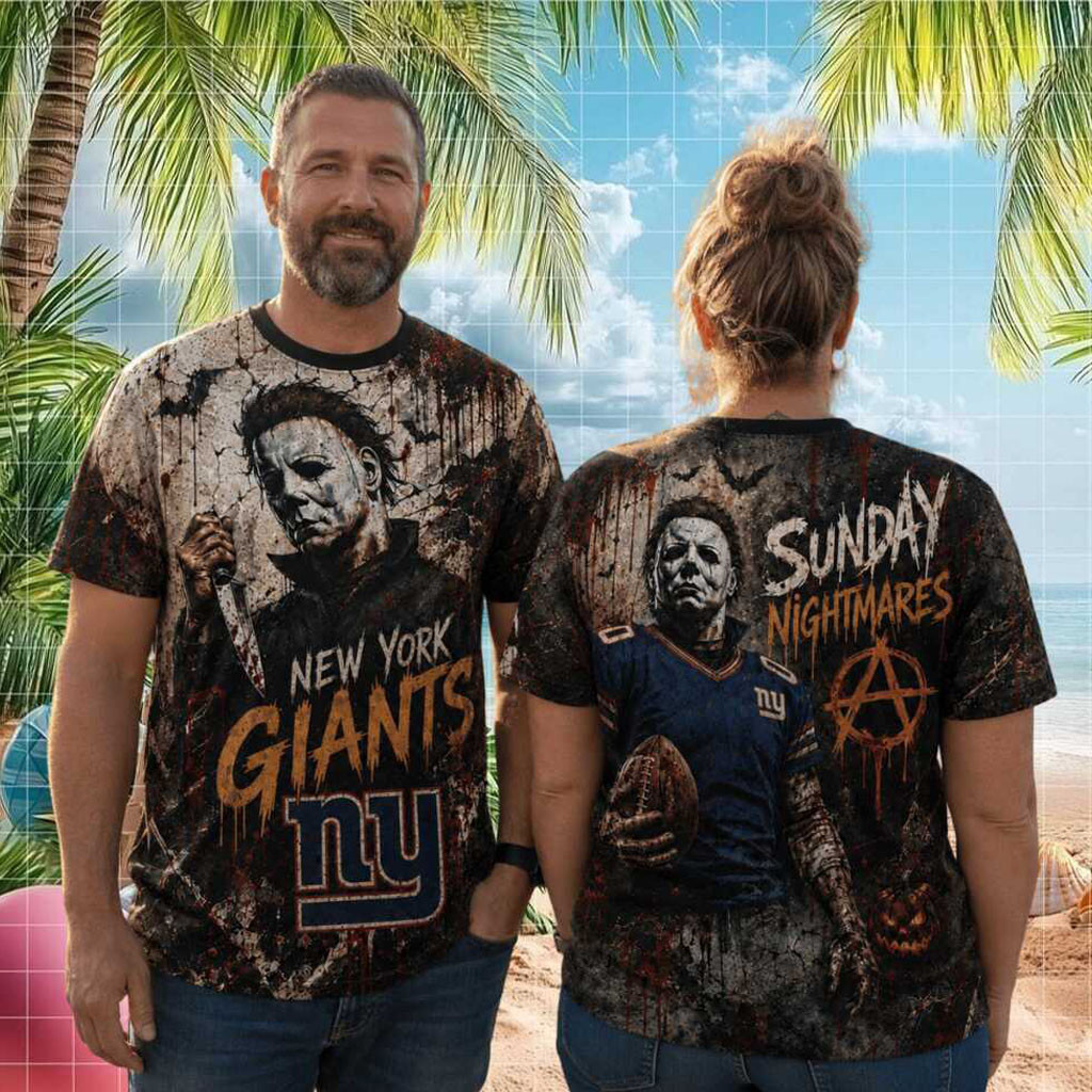 New York Giants Michael Myers Sunday Nightmares Horror Shirt NY Giants Merch Horror Fan Gifts - Kdjoy New York Giants Michael Myers Sunday Nightmares Horror Shirt NY Giants Merch Horror Fan Gifts - Kdjoy