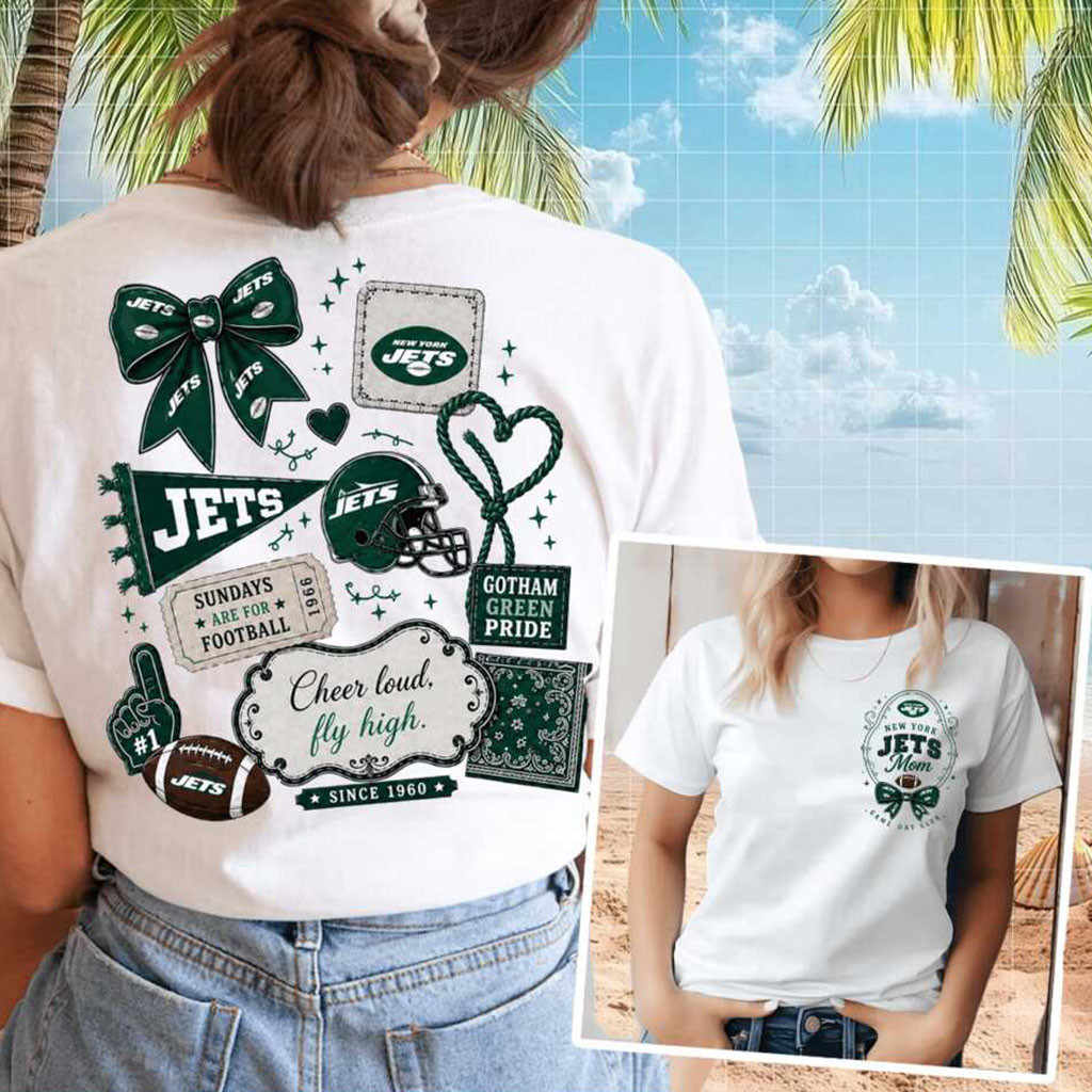 New York Jets Football Mom Game Day Coquette Bow Shirt NY Jets Merch Gift For Football Fans - Kdjoy New York Jets Football Mom Game Day Coquette Bow Shirt NY Jets Merch Gift For Football Fans - Kdjoy