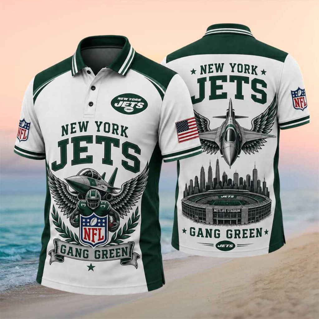 New York Jets Gang Green Fighter Jet Skyline Polo Shirt NY Jets Merch Gift For Football Lover - Kdjoy New York Jets Gang Green Fighter Jet Skyline Polo Shirt NY Jets Merch Gift For Football Lover - Kdjoy
