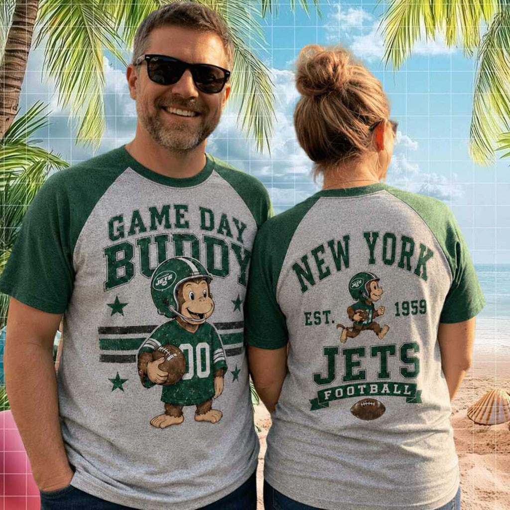 New York Jets Monkey Mascot Game Day Buddy T-Shirt NY Jets Merch Gift For Football Lovers - Kdjoy