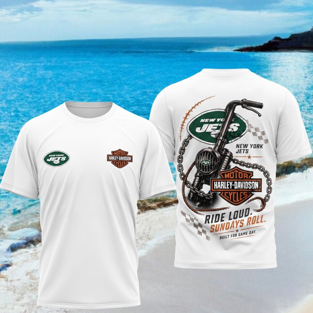 New York Jets Motorcycle Ride Loud Sundays Roll Biker Shirt NY Jets Merch Gifts For Husband - Kdjoy