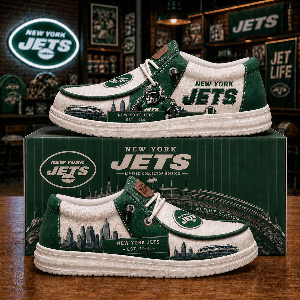 New York Jets Shoes Game Day Shoes NY Jets Merch Cool Gift For Football Lovers - Kdjoy