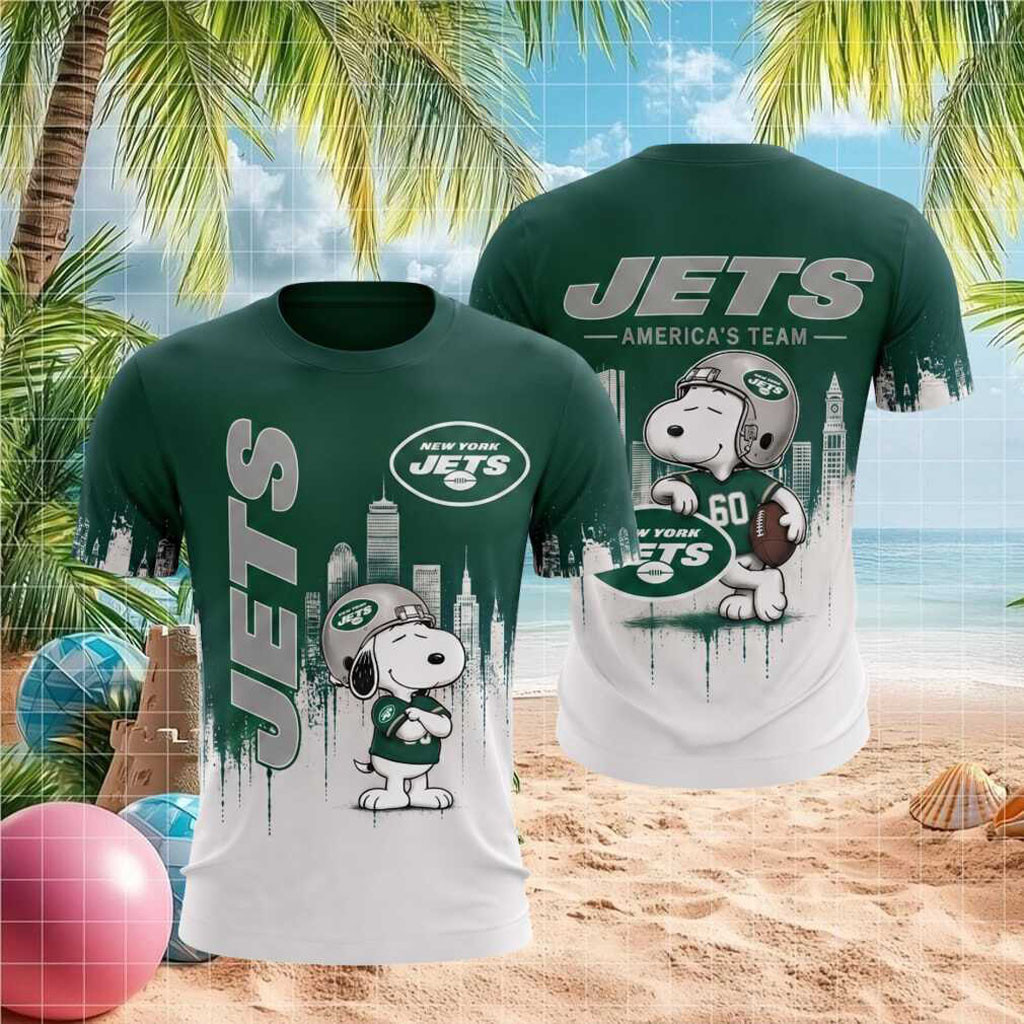 New York Jets Snoopy America's Team City Skyline Shirt NY Jets Merch Football Themed Gifts - Kdjoy New York Jets Snoopy America's Team City Skyline Shirt NY Jets Merch Football Themed Gifts - Kdjoy