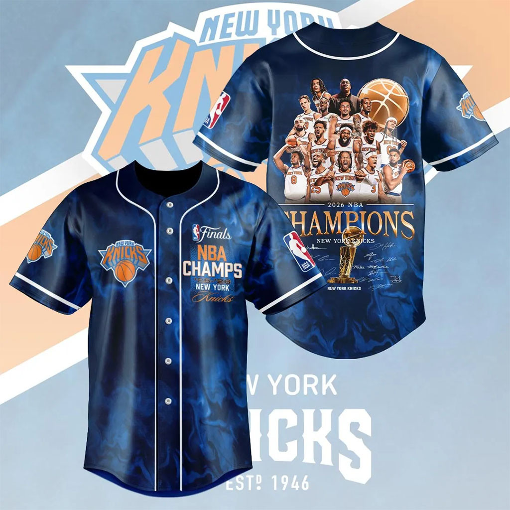 New York Knicks 2026 Finals Champions Baseball Jersey Knicks Merch Gifts For Basketball Fan - Kdjoy