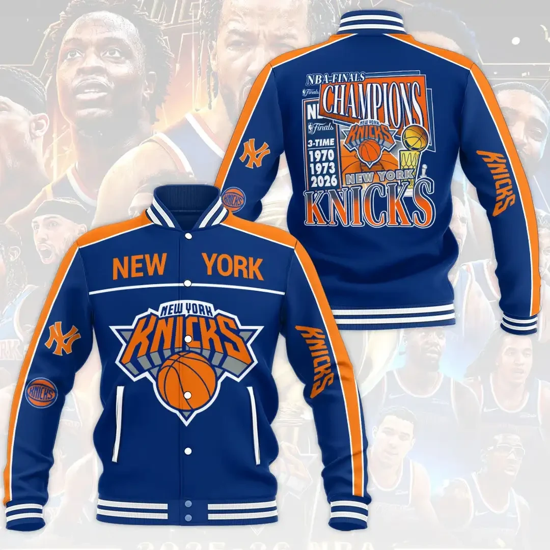 New York Knicks Merch 2026 Finals Champions Varsity Jacket Good Gifts For Basketball Fans - Kdjoy