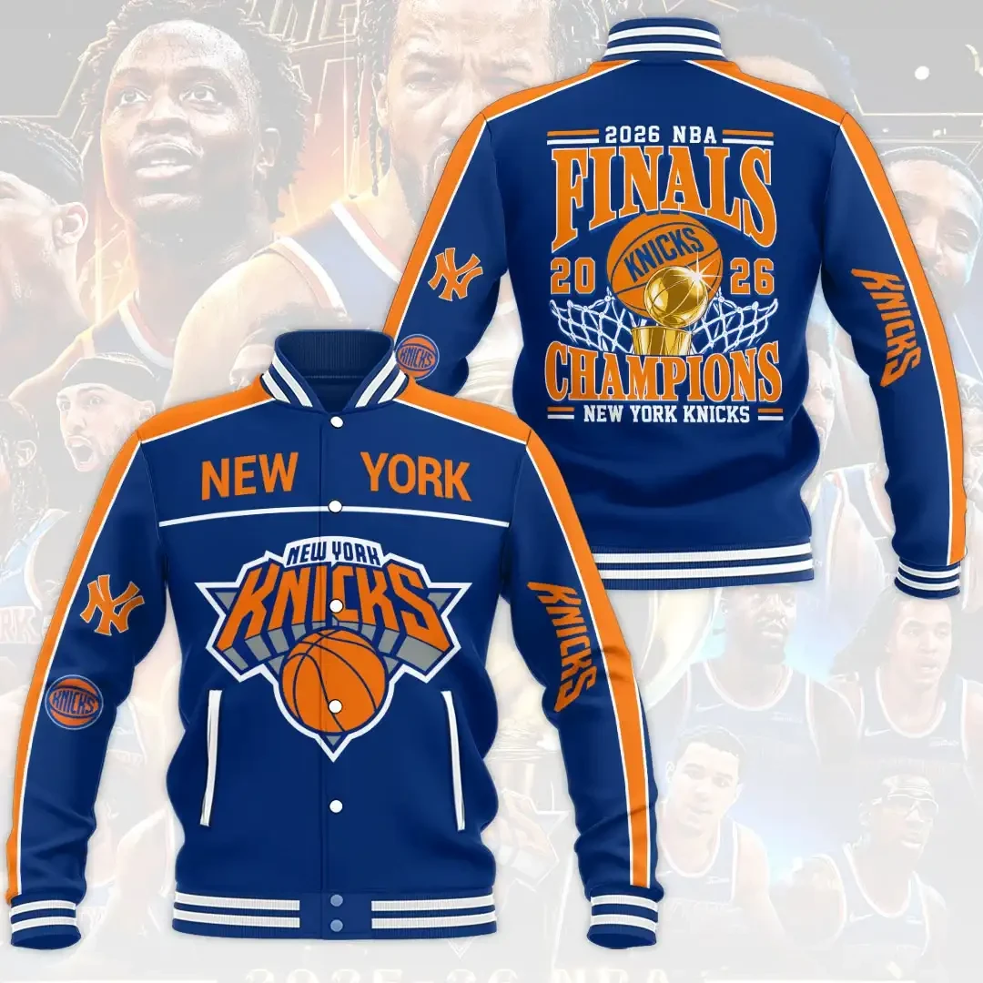 New York Knicks Merch 2026 Finals Champions Varsity Jacket Present For Basketball Lover - Kdjoy