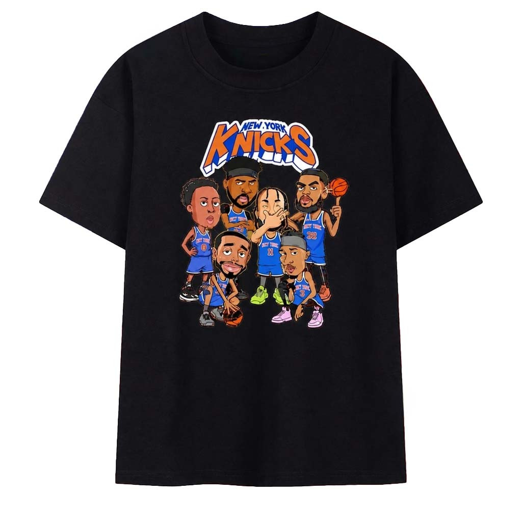 New York Knicks Playoff Players Caricature Cartoon T-Shirt NY Knicks Merch Basketball Fans Gift - Kdjoy