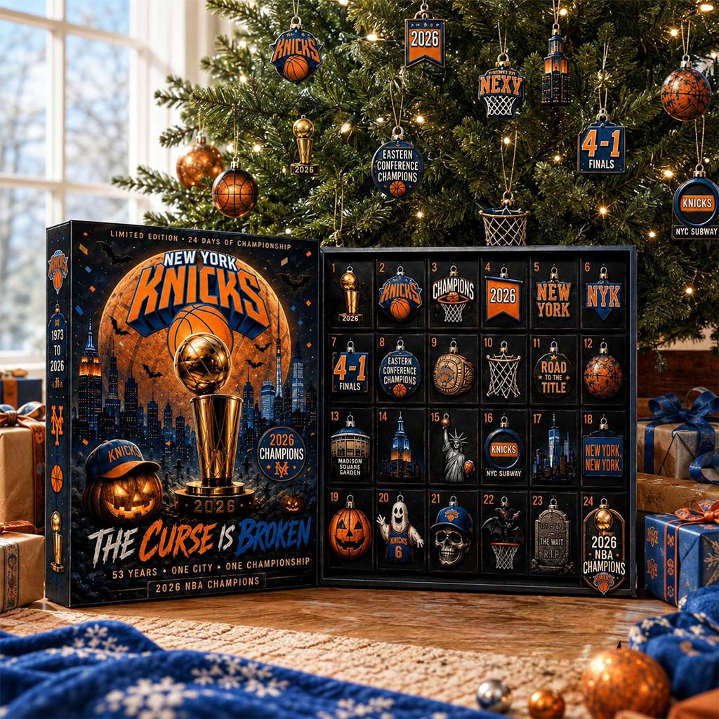 New York Knicks The Curse Is Broken Advent Calendar Halloween Countdown Calendar Knicks Merch - Kdjoy