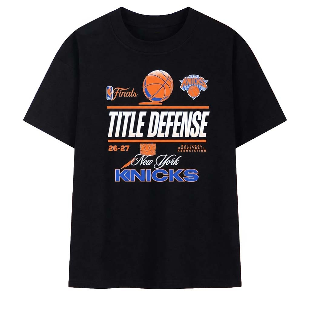 New York Knicks Title Defense 26 27 Finals T-Shirt NY Knicks Merch Gift For Basketball Lovers - Kdjoy