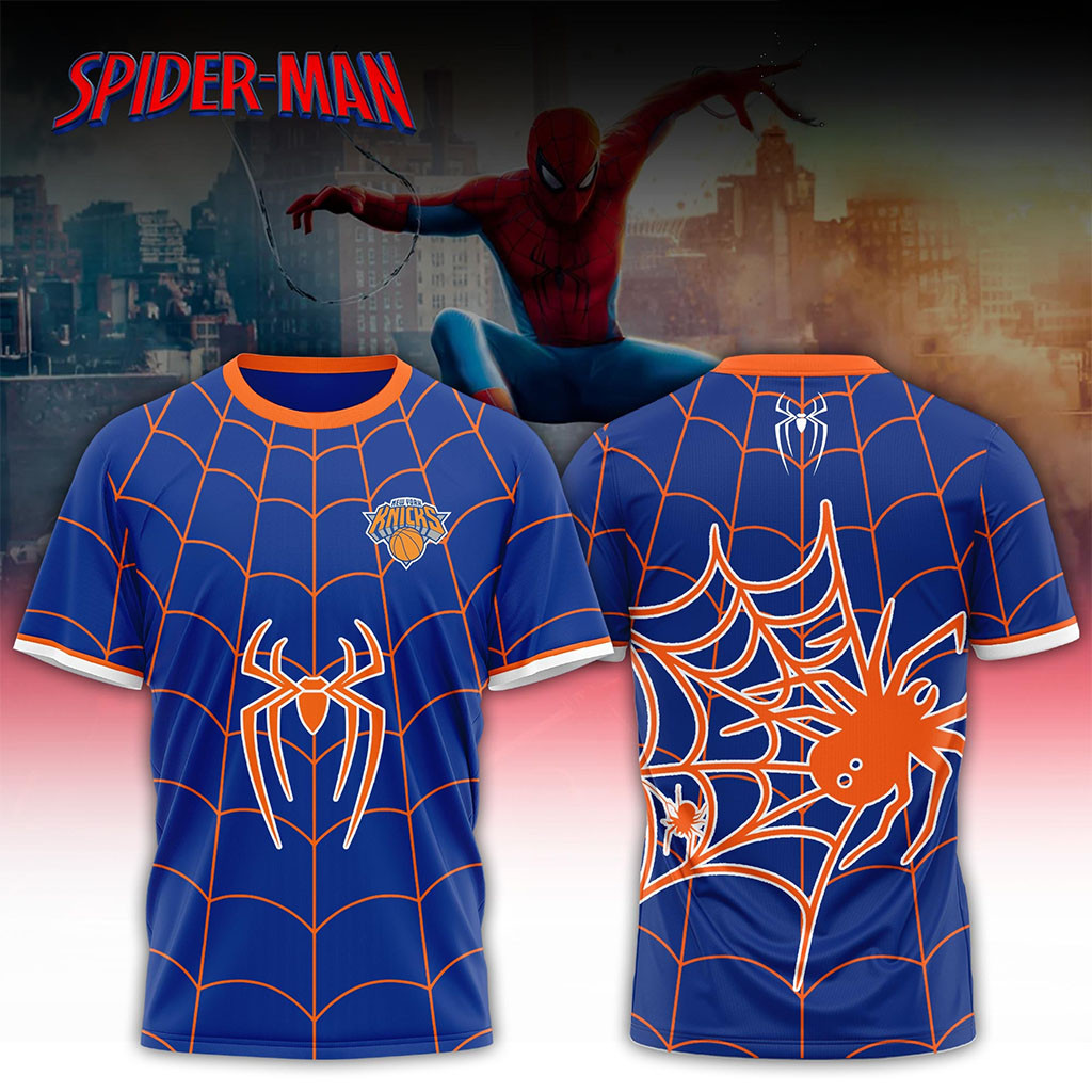 New York Knicks X Spider-Man 2026 T-Shirt NY Knicks Merch Best Gift For Fans - Kdjoy