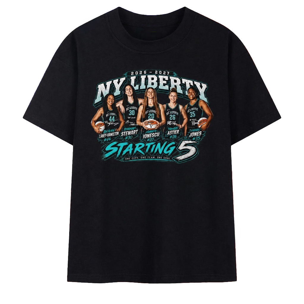 New York Liberty Starting 5 WNBA Roster Signatures T-Shirt NY Liberty Merch Fans Gifts - Kdjoy