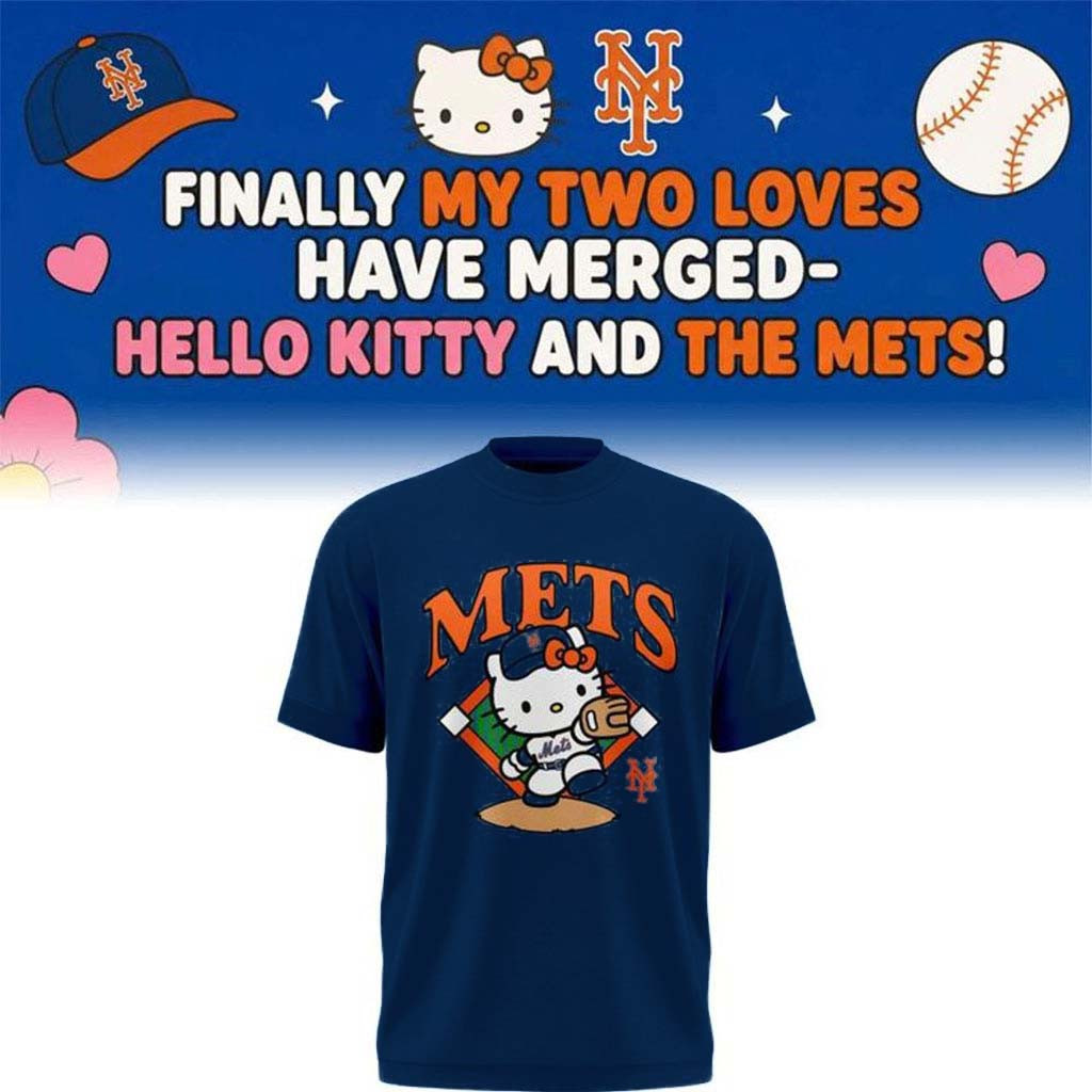 New York Mets X Hello Kitty Night 2026 Special Edition Shirt NY Mets Merch Baseball Fan Apparel - Kdjoy