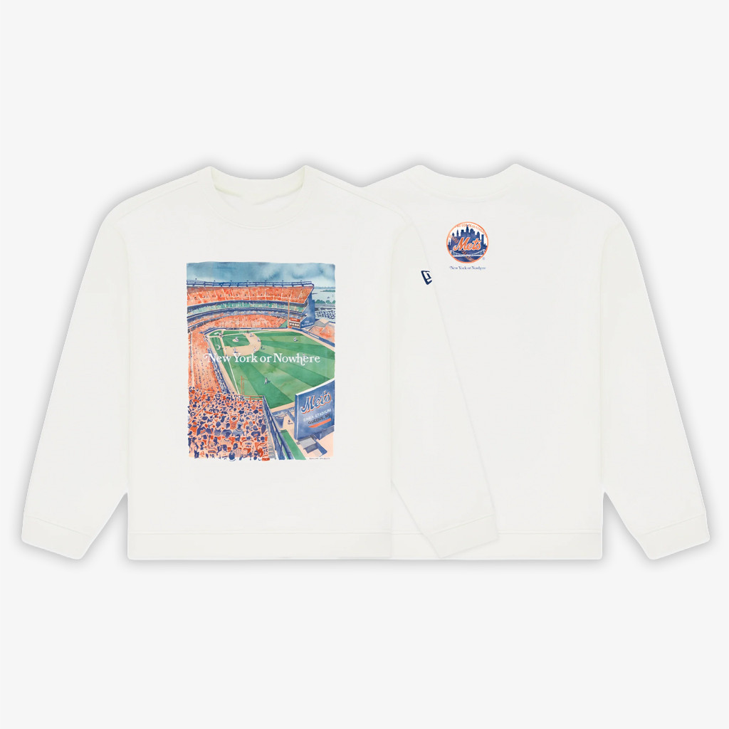 New York Or Nowhere Merch 2026 Mets Watercolor Crewneck Sweatshirt Gift For Baseball Fans - Kdjoy