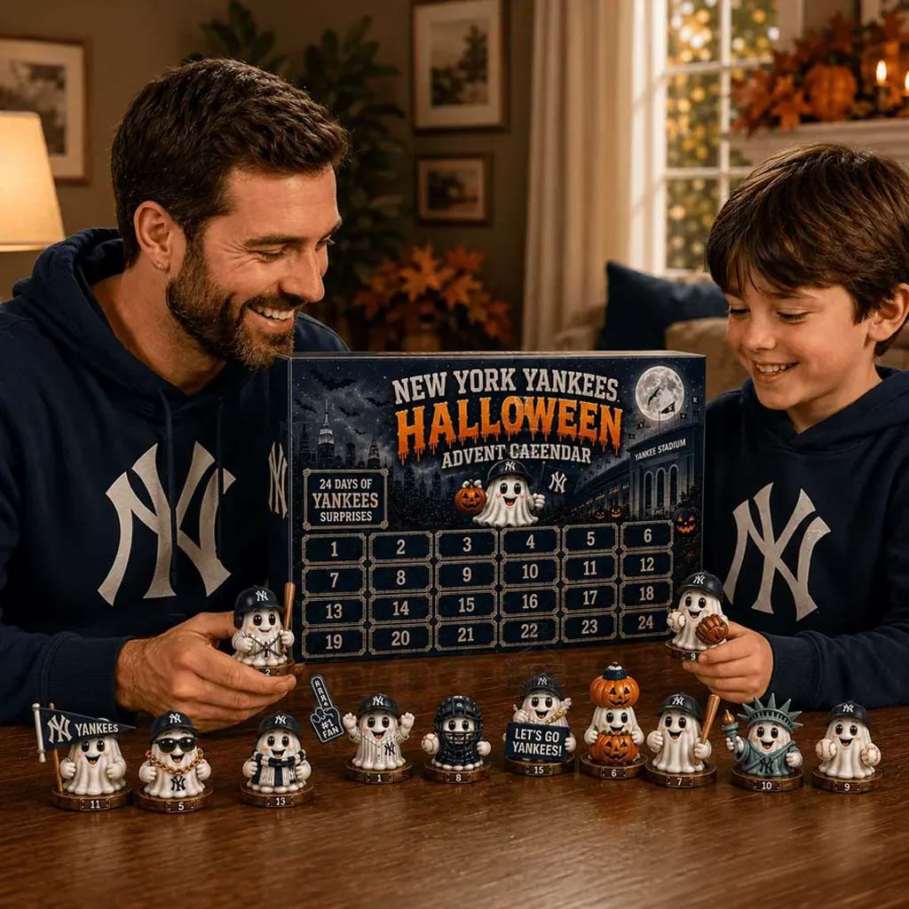 New York Yankees Halloween 2026 Advent Calendar Cute Ghost Countdown Calendar Yankees Merch - Kdjoy