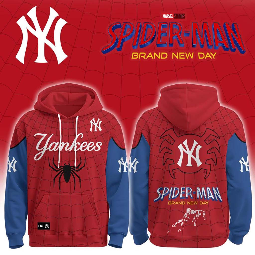 New York Yankees x Spider-Man Brand New Day 2026 Hoodie NY Yankees Merch Brother Gifts New York Yankees x Spider-Man Brand New Day 2026 Hoodie NY Yankees Merch Brother Gifts